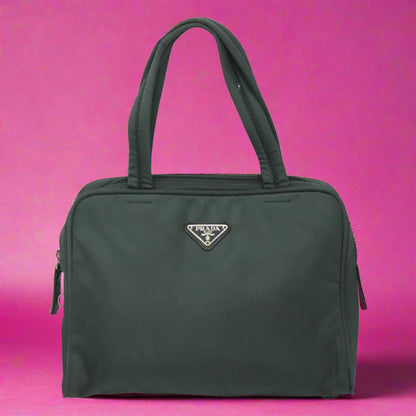 Prada Nylon Khaki Silver