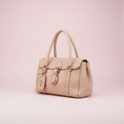Fendi Selleria Pink Leather Hand Bag