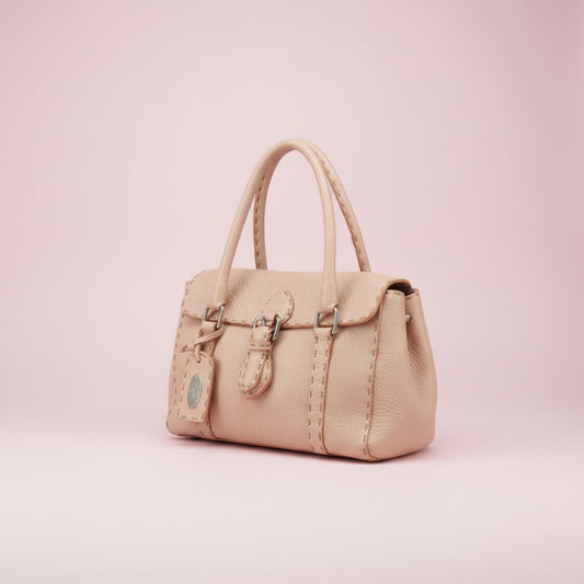 Fendi Selleria Pink Leather Hand Bag