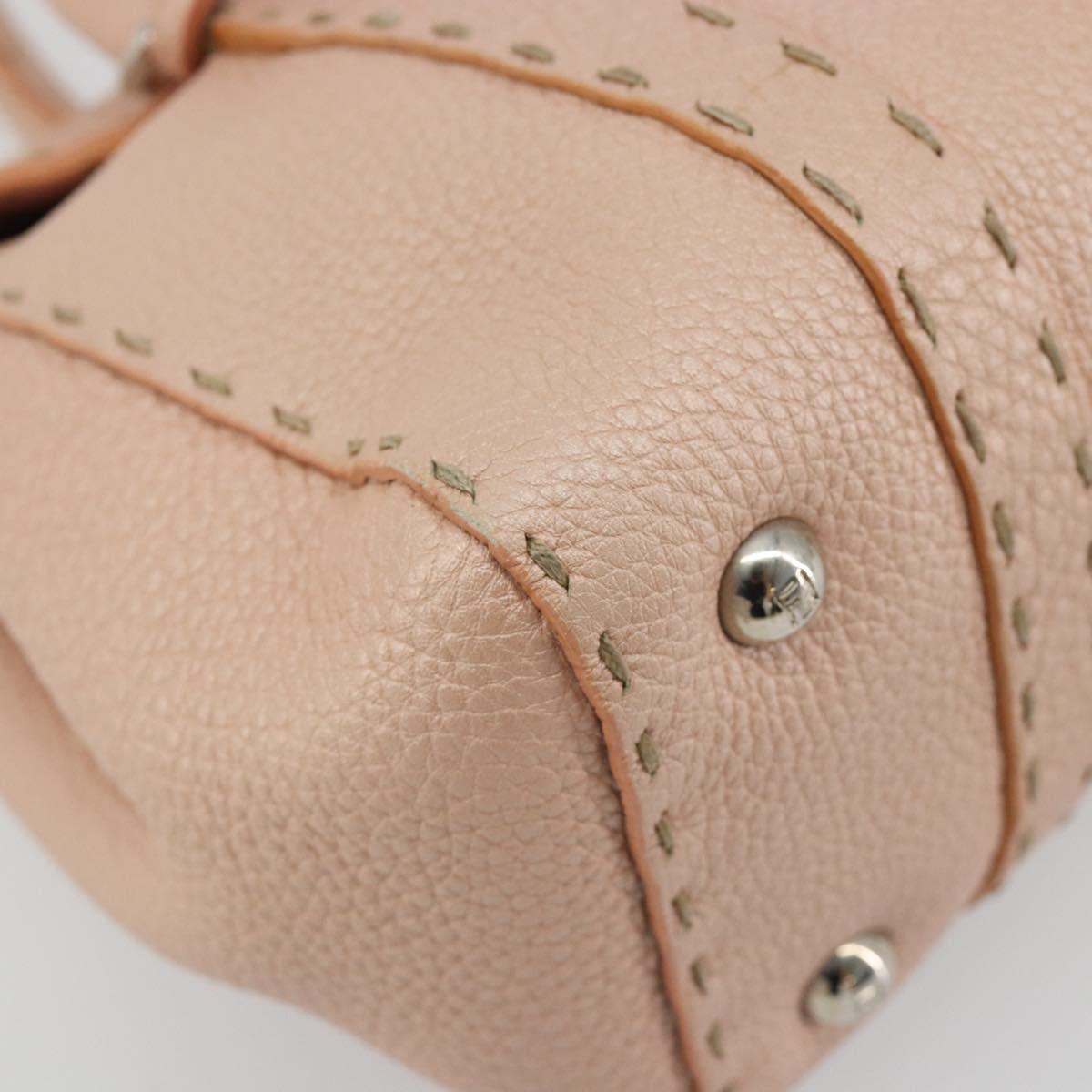 Fendi Selleria Pink Leather Hand Bag