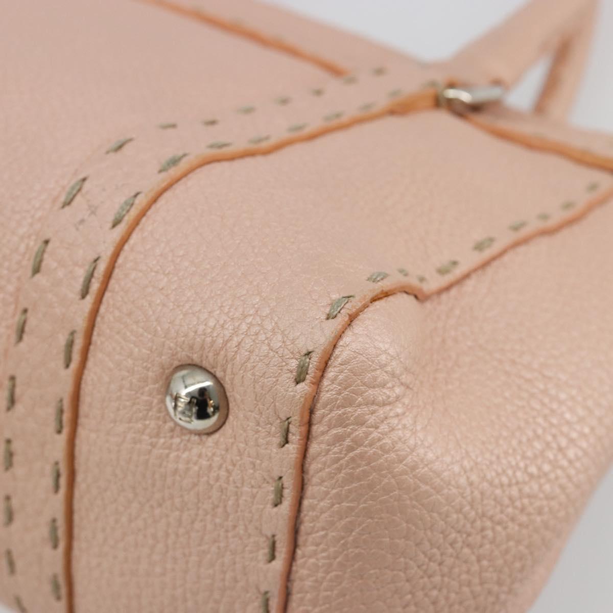 Fendi Selleria Pink Leather Hand Bag