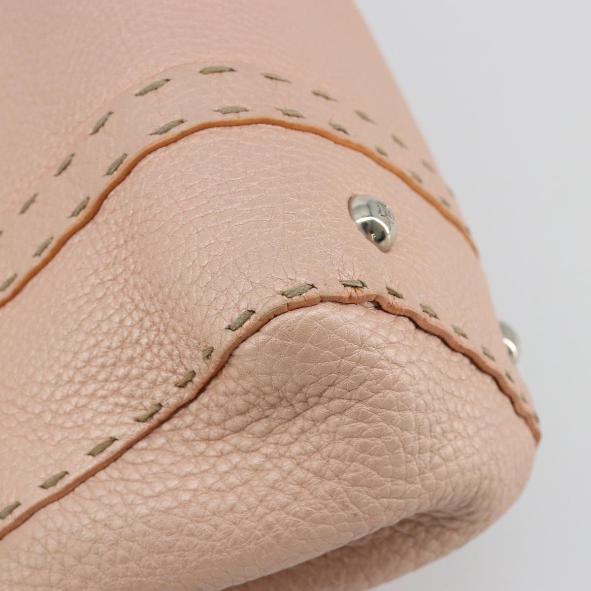 Fendi Selleria Pink Leather Hand Bag