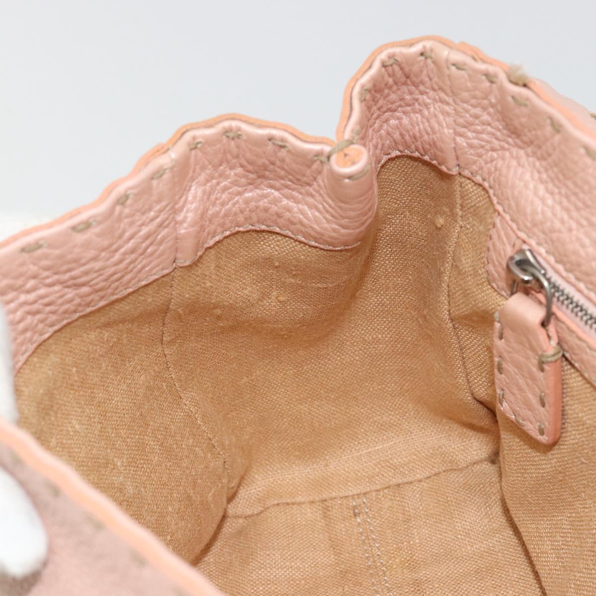 Fendi Selleria Pink Leather Hand Bag