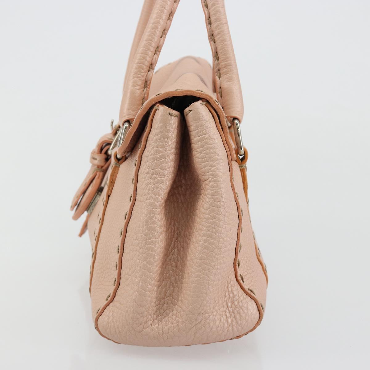 Fendi Selleria Pink Leather Hand Bag