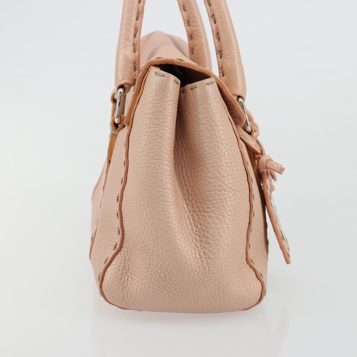 Fendi Selleria Pink Leather Hand Bag