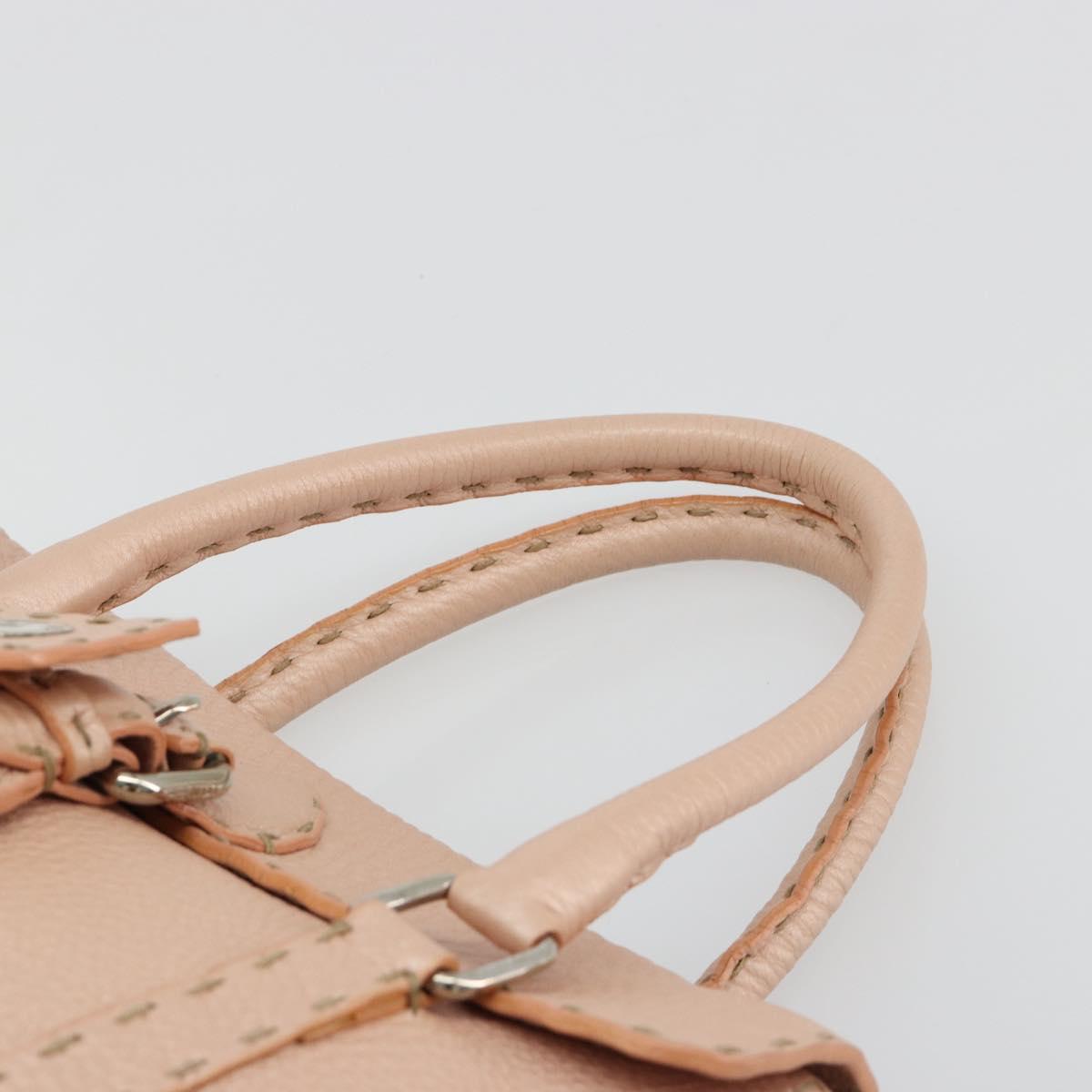 Fendi Selleria Pink Leather Hand Bag