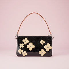 Louis Vuitton Black Monogram Vernis Lexington Fleur Pochette Handbags
