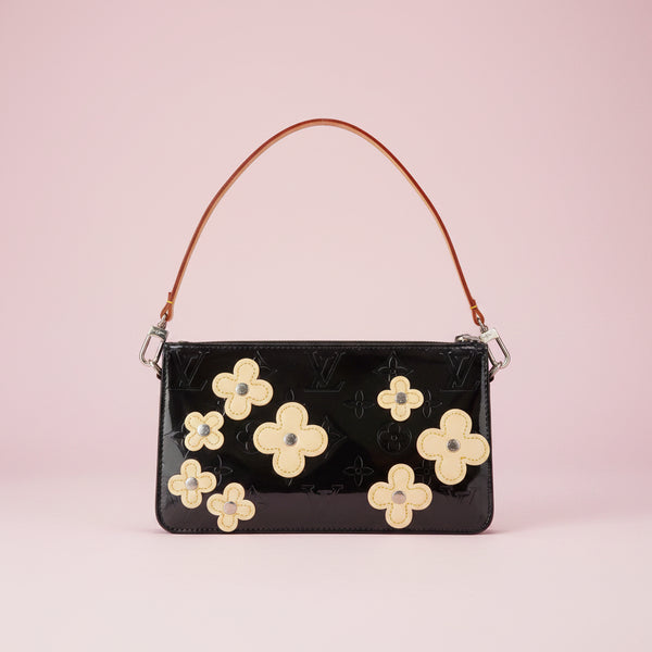 Louis Vuitton Black Monogram Vernis Lexington Fleur Pochette Handbags