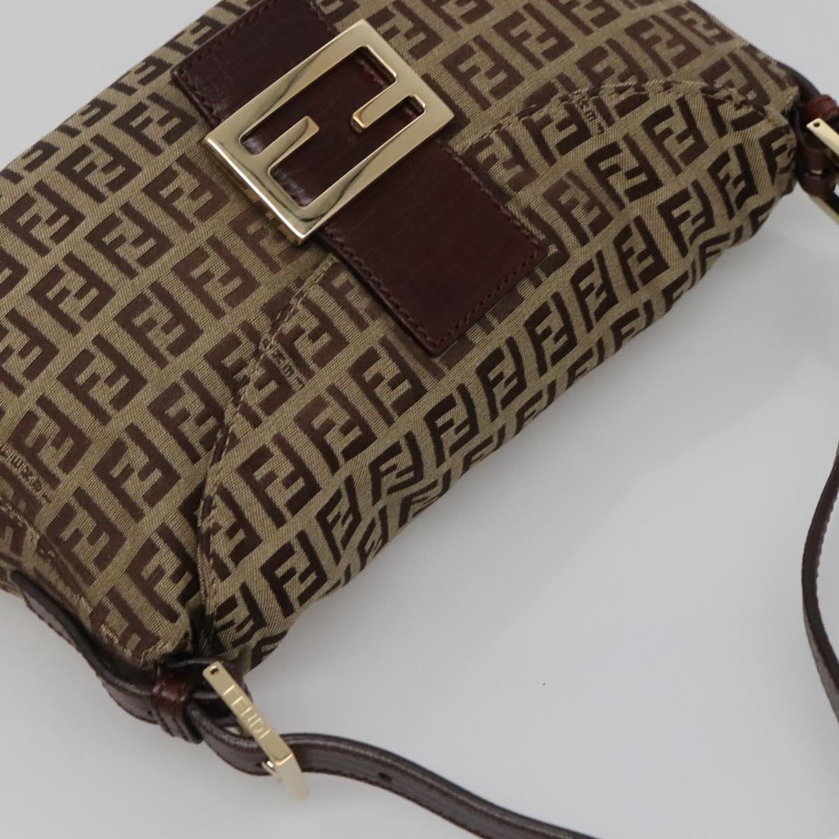 Fendi Zucchino Canvas Mamma Baguette Shoulder Bag (comes with duster)