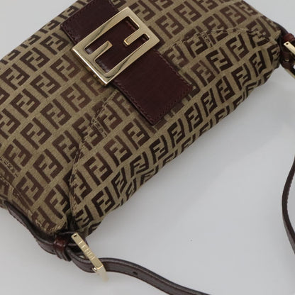 Fendi Zucchino Canvas Mamma Baguette Shoulder Bag (comes with duster)