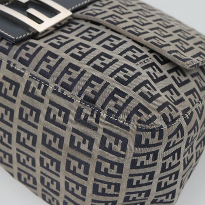 Fendi Zucchino Canvas Mamma Baguette Shoulder Bag Navy