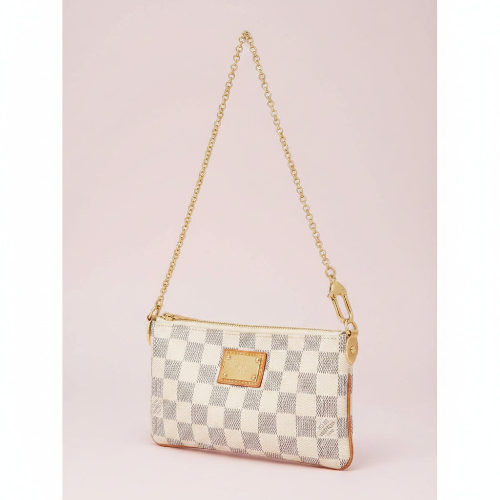 Louis Vuitton Damier Azur Pochette Mira MM Accessory