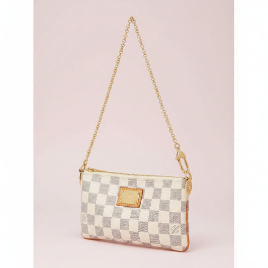 Louis Vuitton Damier Azur Pochette Mira MM Accessory