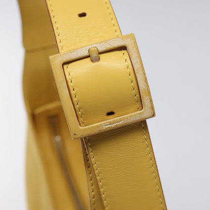 Salvatore Ferragamo Shoulder Bag Canvas Yellow