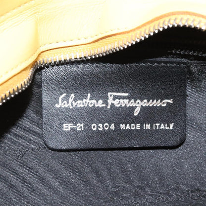 Salvatore Ferragamo Shoulder Bag Canvas Yellow