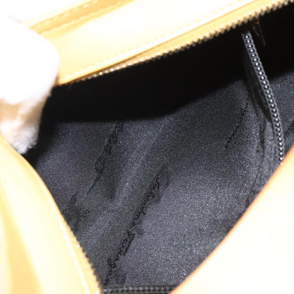 Salvatore Ferragamo Shoulder Bag Canvas Yellow