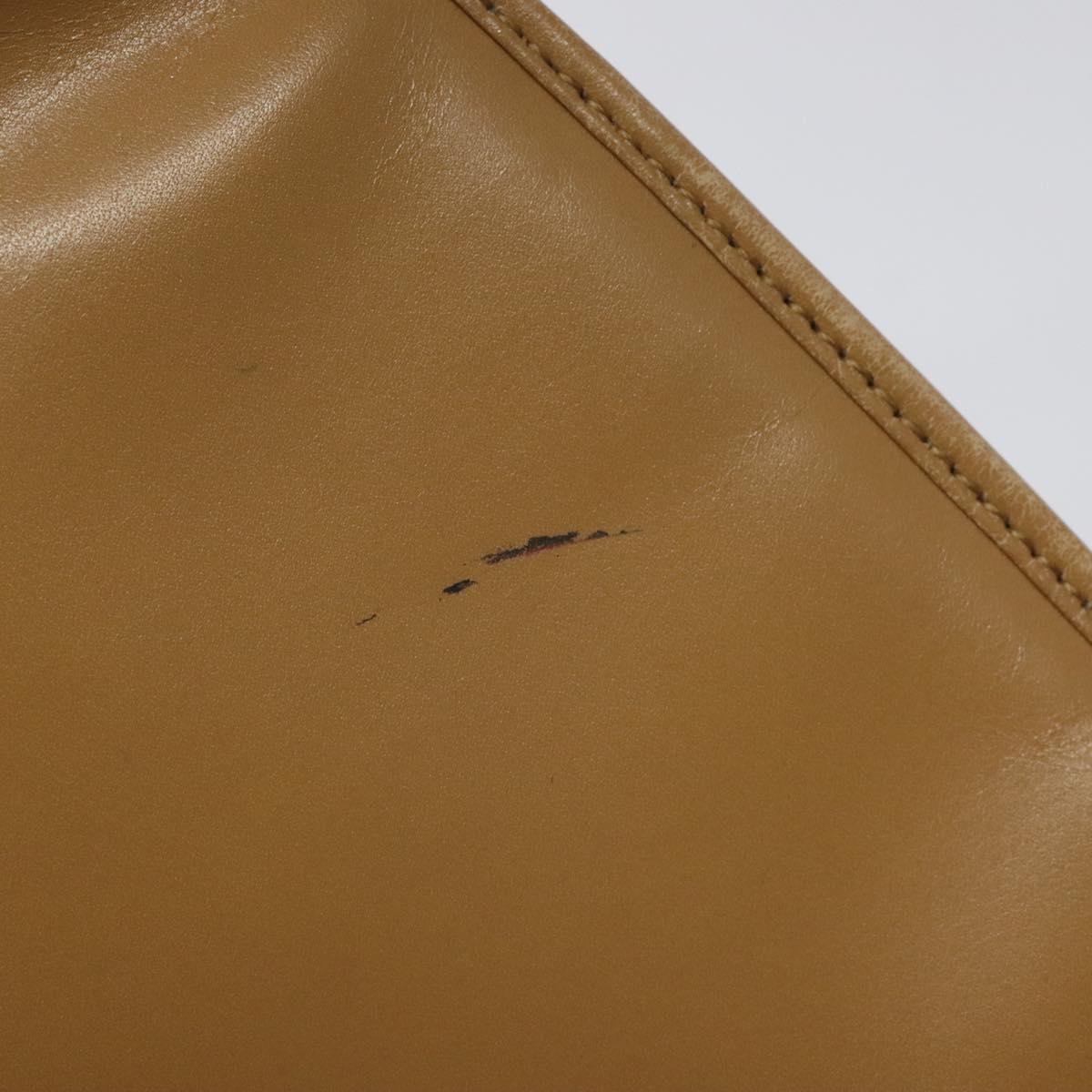 GUCCI Jackie Hand Bag Leather Beige Silver