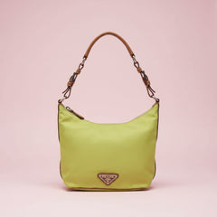Prada Light Green Nylon Shoulder Bag