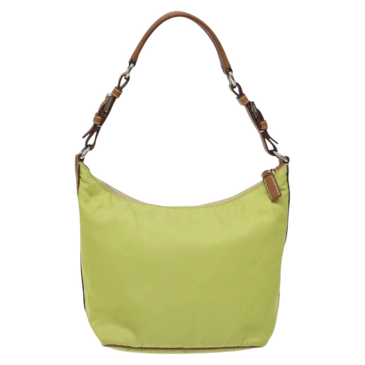 Prada Light Green Nylon Shoulder Bag