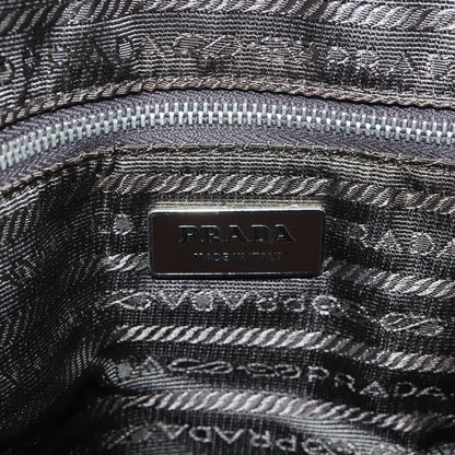 Prada Shoulder Bag Canvas Beige Green