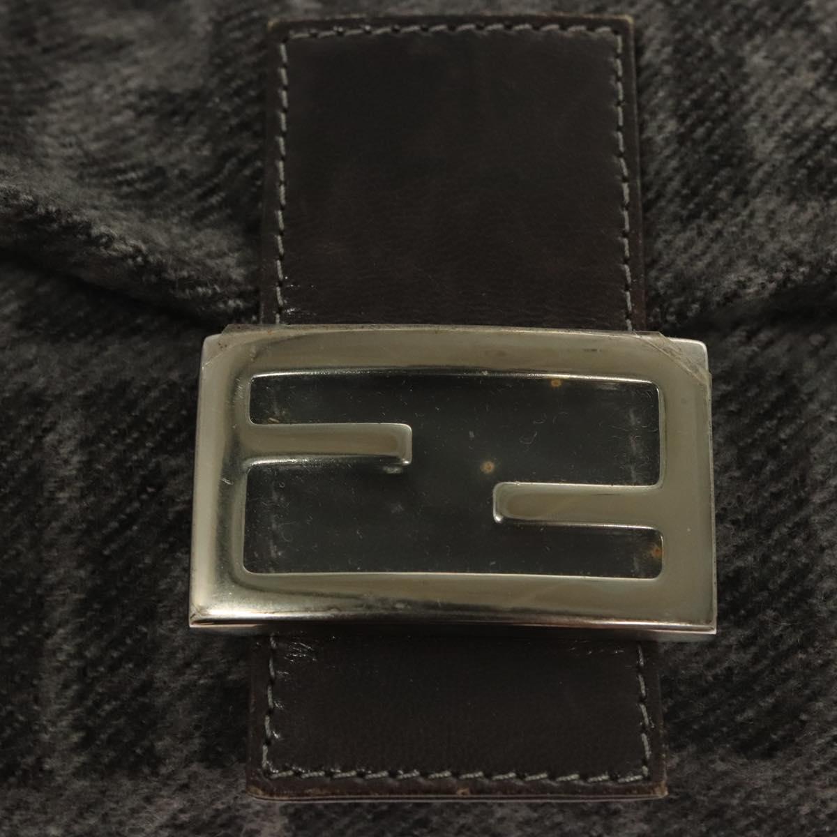 FENDI Zucca Canvas Mamma Baguette Wool Gray (comes with duster)