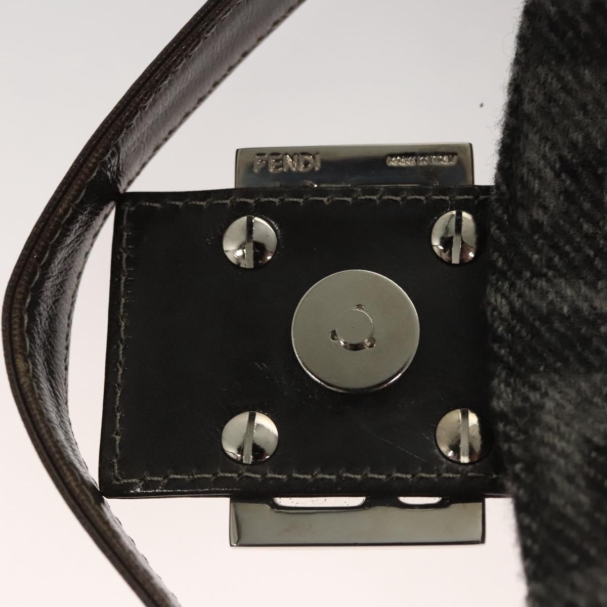 FENDI Zucca Canvas Mamma Baguette Wool Gray (comes with duster)