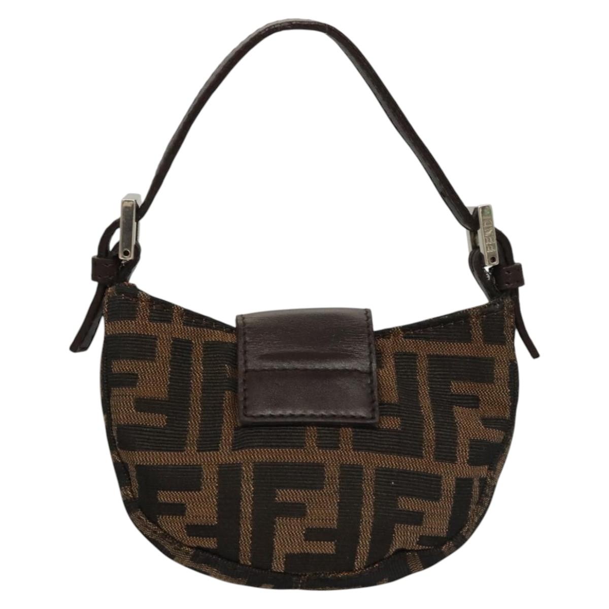 FENDI Zucca Canvas Mini Croissant Hand Bag (comes with duster)