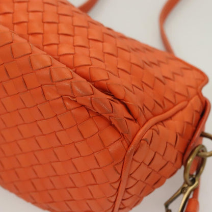 Bottega Veneta Intrecciato Shoulder Bag Leather Orange