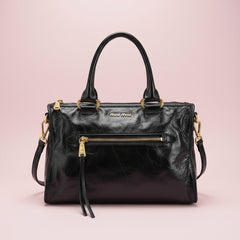 Miu Miu Black Leather Shine Vitello Bag