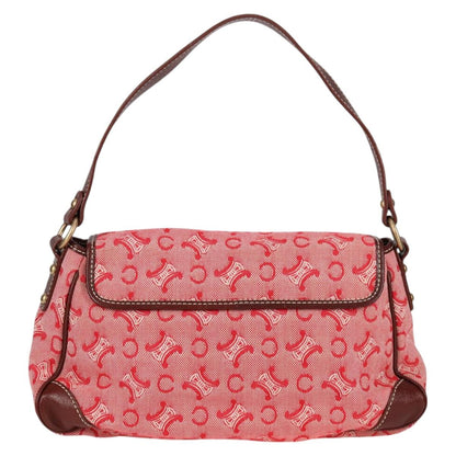 Celine Macadam Canvas Shoulder Bag Red