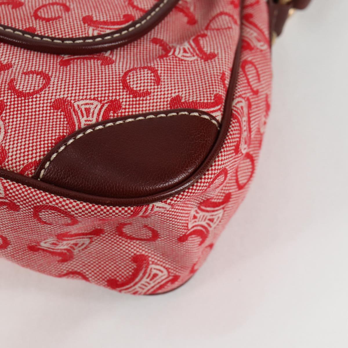 Celine Macadam Canvas Shoulder Bag Red