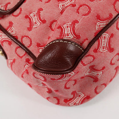 Celine Macadam Canvas Shoulder Bag Red