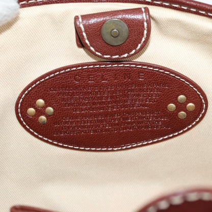 Celine Macadam Canvas Shoulder Bag Red