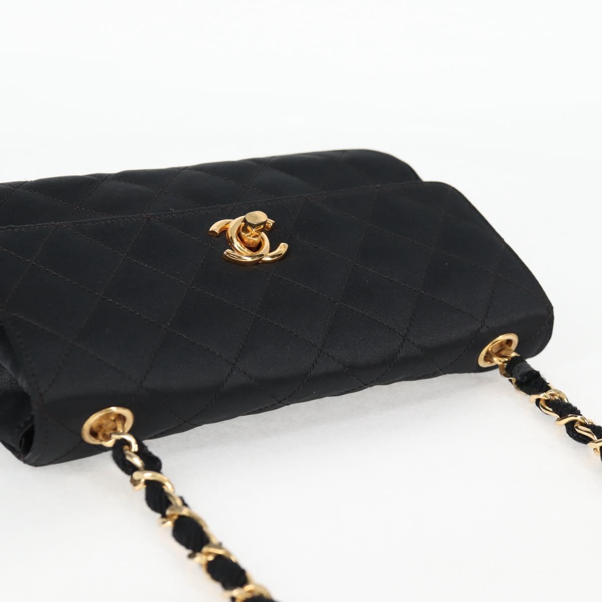 Chanel Mini Matelasse Satin Black