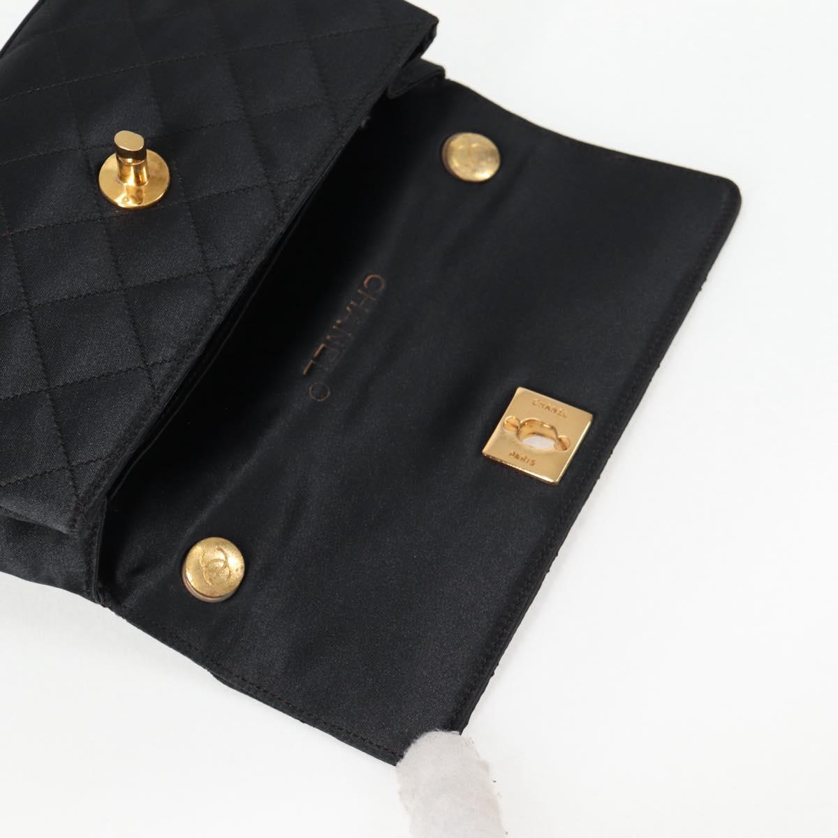 Chanel Mini Matelasse Satin Black
