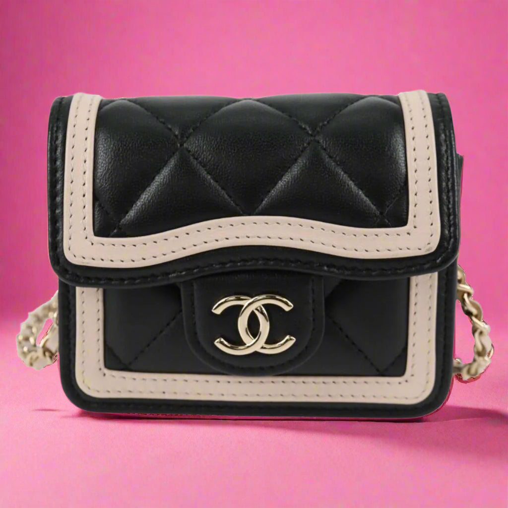 Chanel Lamb Skin Chain Pouch
