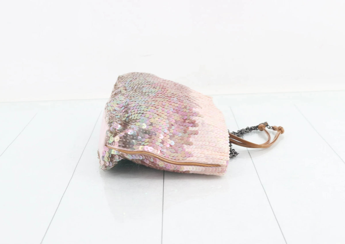 Prada Pink Iridescent Sequin Shoulder Bag