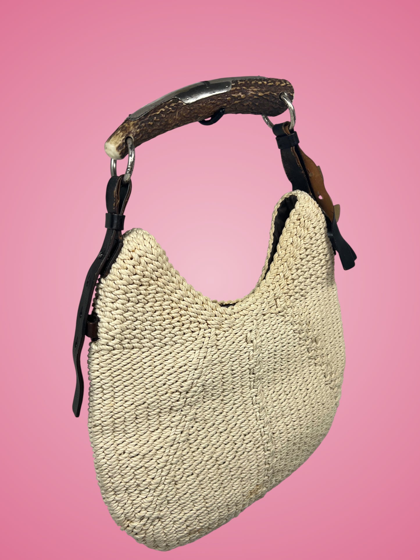 YSL Mombasa Beige Raffia