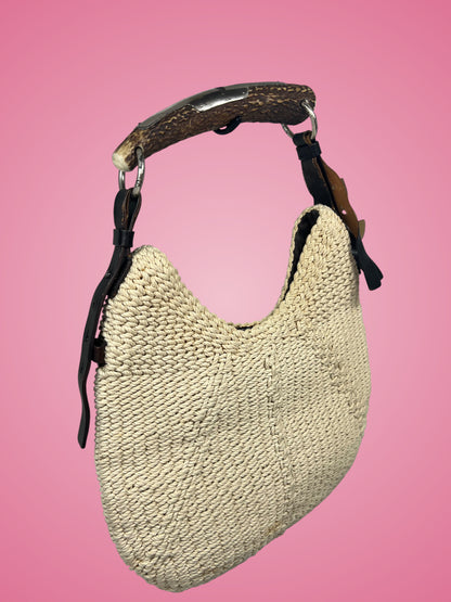 YSL Mombasa Beige Raffia