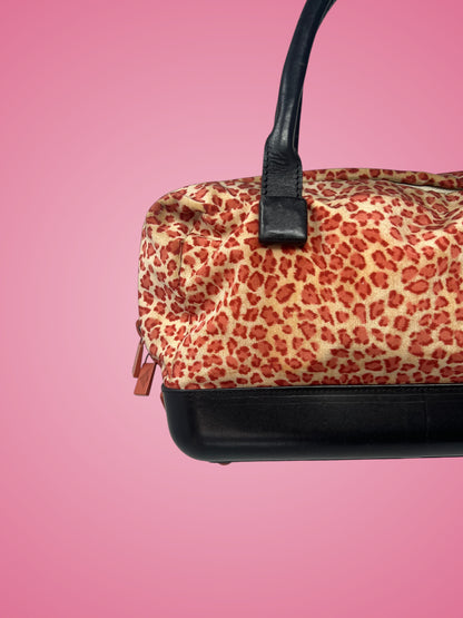 Bottega Veneta Leopard Print Nylon Hand Bag