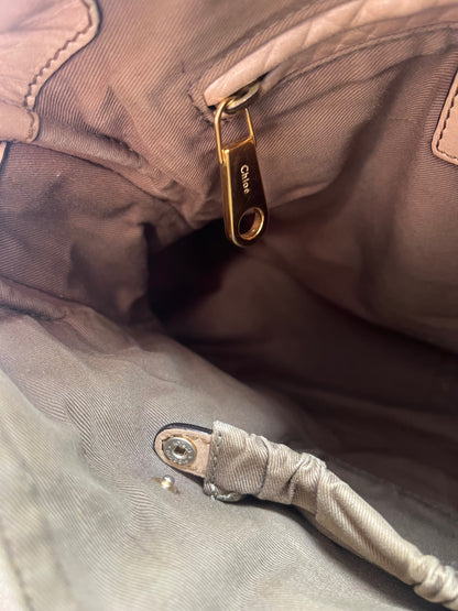 Chloe Brown Python Leather Shoulder Bag