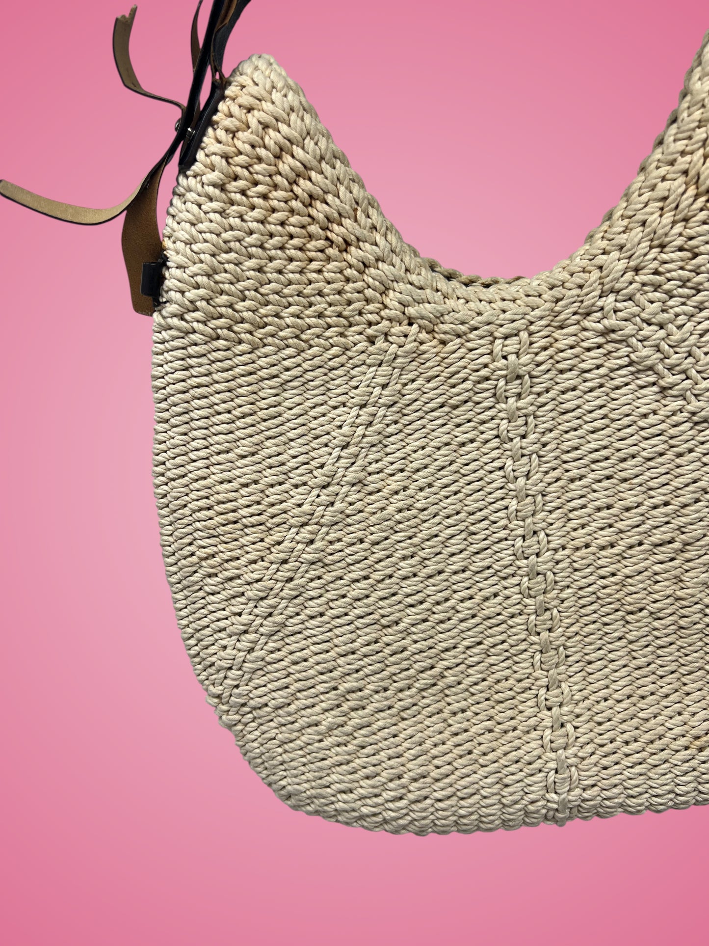 YSL Mombasa Beige Raffia