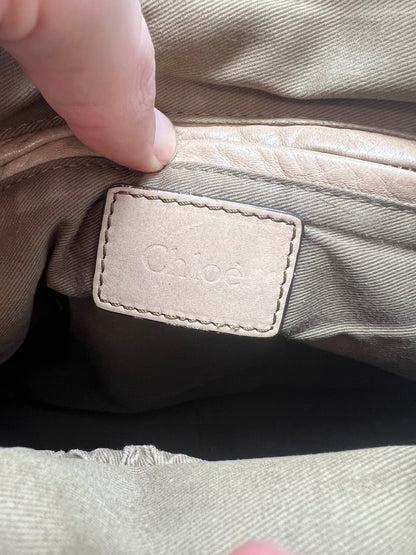 Chloe Brown Python Leather Shoulder Bag