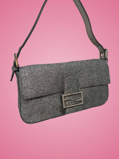 Fendi Baguette Silver Glitter