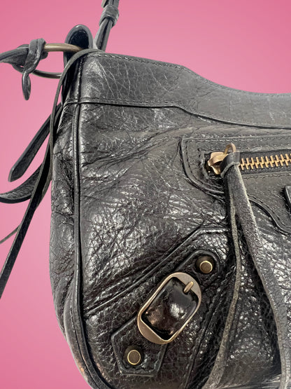 Balenciaga City Hip Bag Black Leather