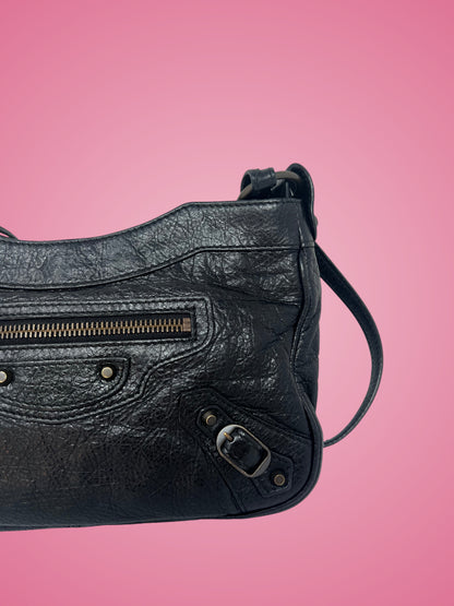 Balenciaga City Hip Bag Black Leather