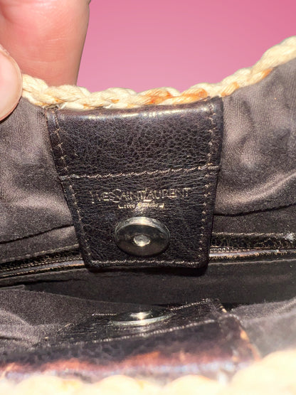 YSL Mombasa Beige Raffia