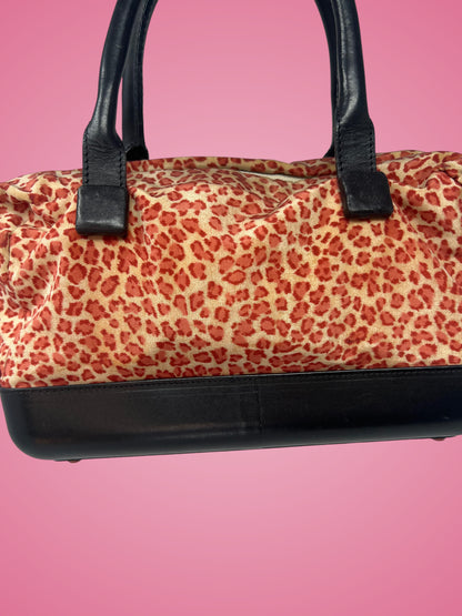 Bottega Veneta Leopard Print Nylon Hand Bag