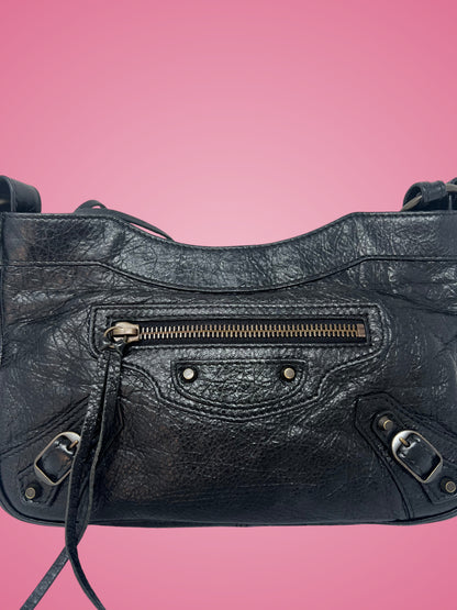 Balenciaga City Hip Bag Black Leather