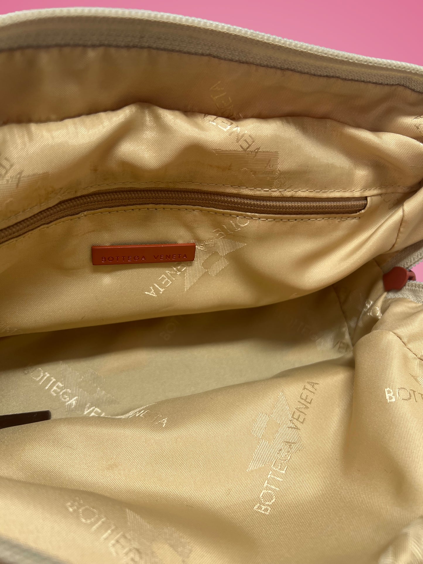 Bottega Veneta Leopard Print Nylon Hand Bag